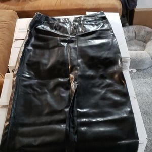 Reitmans Black Faux Leather skirt